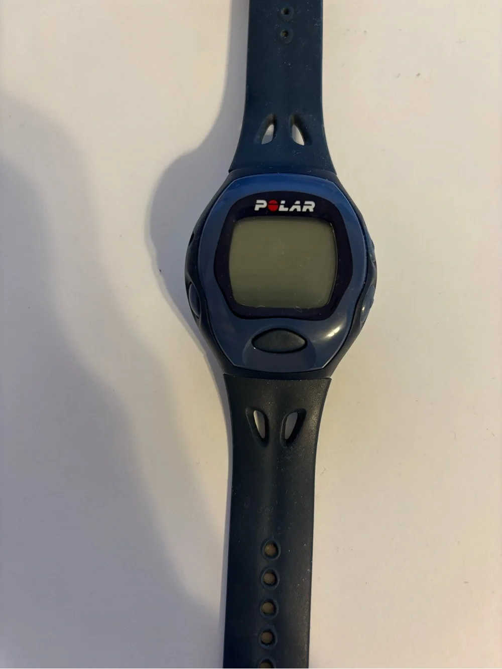 Polar Digital Watch Gray Buckle Band Rectangular Face WR 30M untested